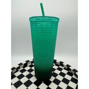 Starbucks mint blue teal green waxberry gradient venti bling Studded Tumbler